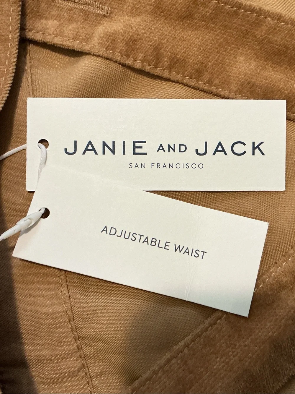 Janie and Jack Tan Corduroy Jumper Dress Size 12 NWT